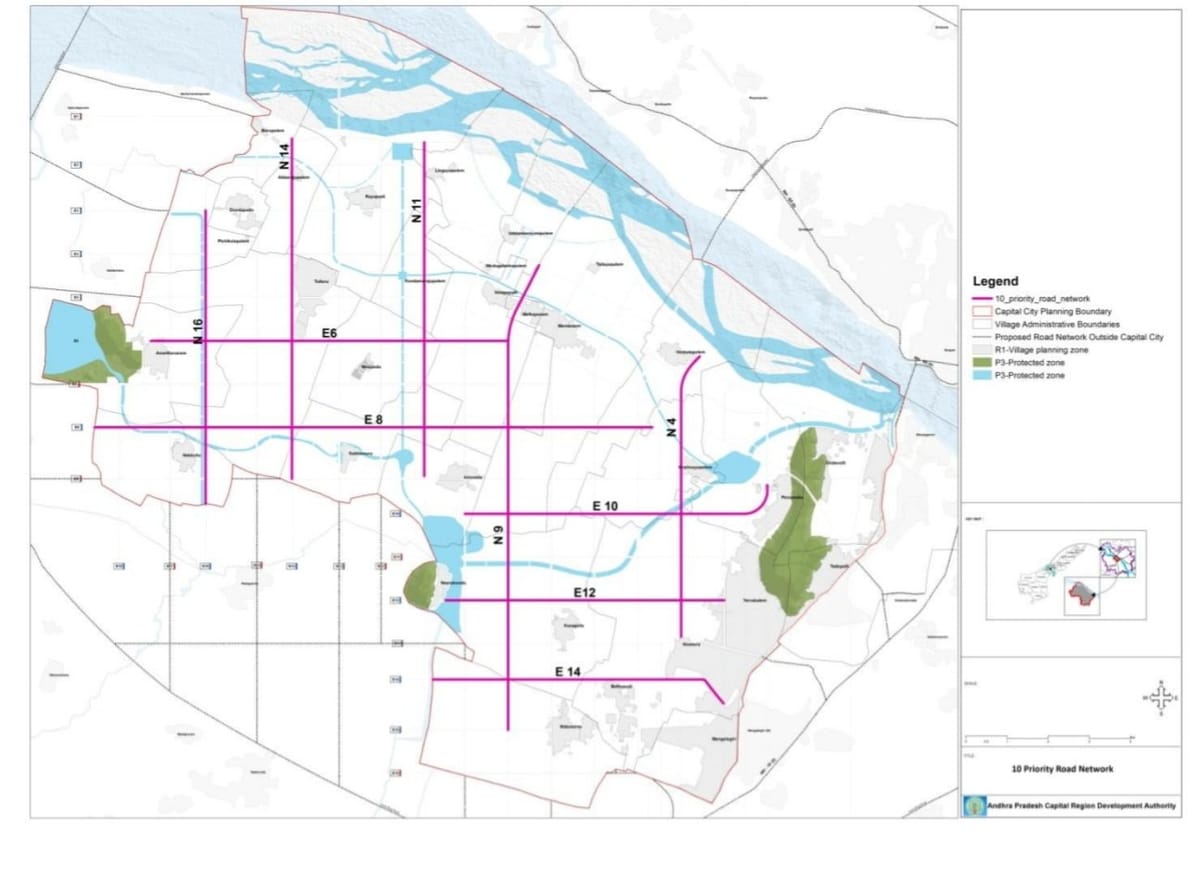 Amaravati - Road network and streetscape